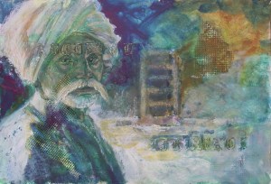 Doorway to My Soul, 15 x 22 in, mixed media