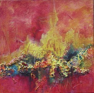 Fire Dance I, mixed media SOLD