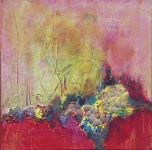 Fire Dance II, mixed media SOLD