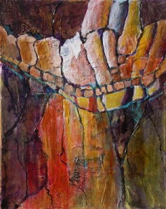 Fractured Earth IV, 20 x 16 in, mixed media collage