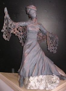 Tribal Madonna, 19 x 14 in garden sculpture 001-sm