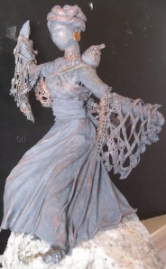 Tribal Madonna, 19 x 14 in garden sculpture 007-sm