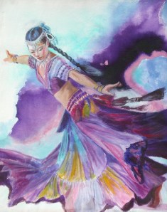 Seminole Swirl II, 30 x 26 in, acrylic revised sm