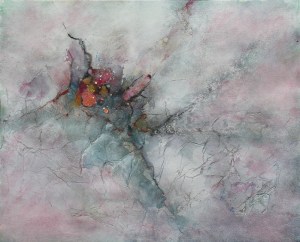 Cleft, 24 x 28, mixed media flipped,sm